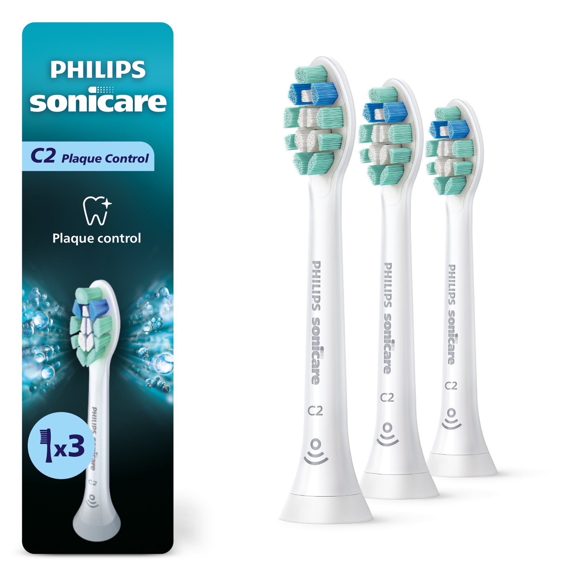 Philips-Sonicare-Optimal-Plaque-Control-Replacement-Toothbrush-Heads-HX9023-65-Brushsync-Technology-White-3-pk_07bec6ba-0f0a-4ac4-b241-30196ee937dc.8889acb8dbcdcffa2b6f5cd7d406a8ae.jpeg Philips Sonicare C2 Plaque Control - Genuine Replacement Electric Toothbrush Heads, White, 3 Pack, HX9023/65 - Image 1