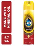 Pledge Spray Furniture Polish, Amber and Argan Scent, 9.7 Ounce