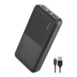 Pocket Juice Slim Pro 20,000mAh, Portable Power Bank and Charger with Dual USB Ports, Black