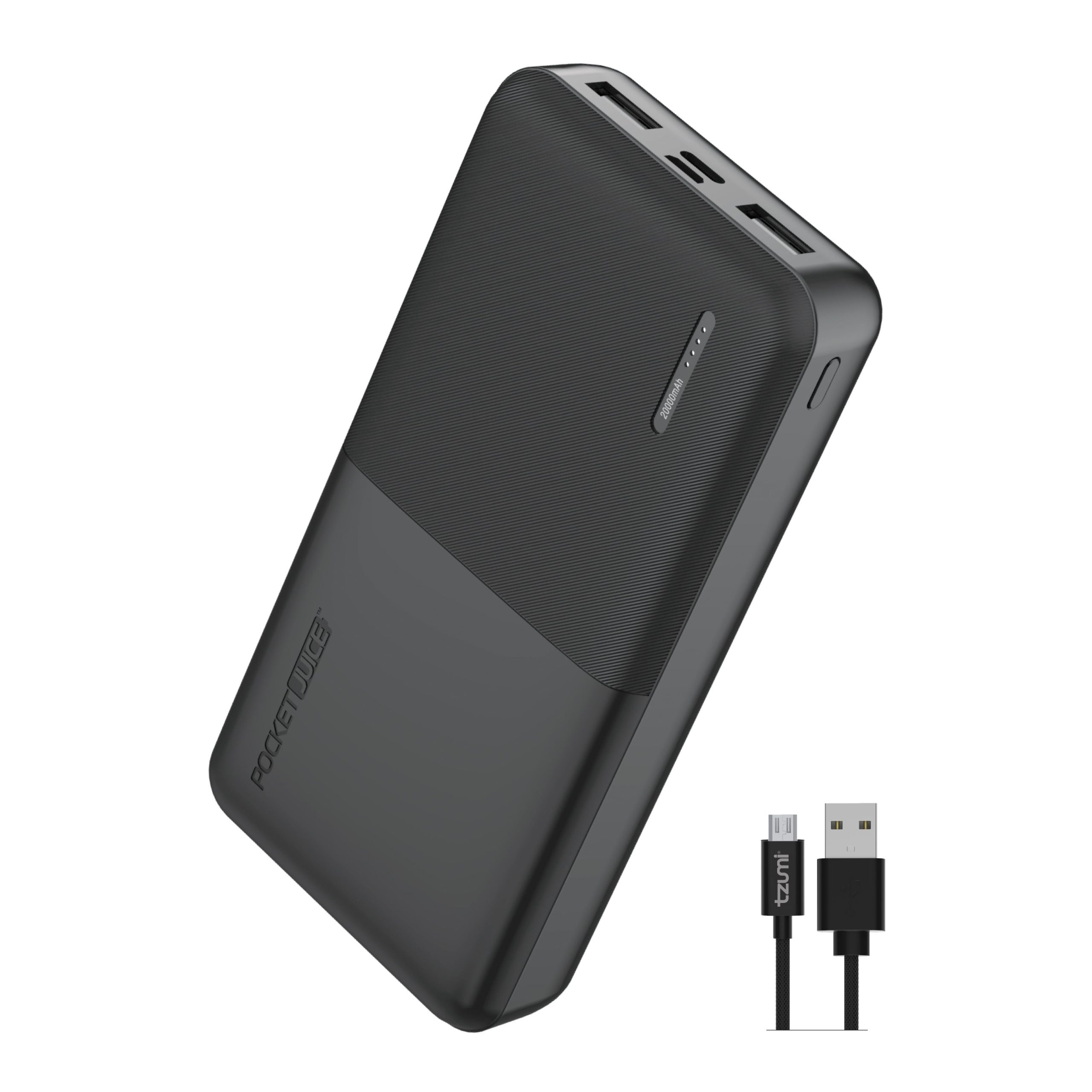 Pocket-Juice-Slim-Pro-20-000mAh-Portable-Power-Bank-and-Charger-with-Dual-USB-Ports-Black_552b3c59-5a94-4970-9672-0b042dba467f.9fdb5816d5ea090339e119d9484b7965.jpeg Pocket Juice Slim Pro 20,000mAh, Portable Power Bank and Charger with Dual USB Ports, Black - Image 1