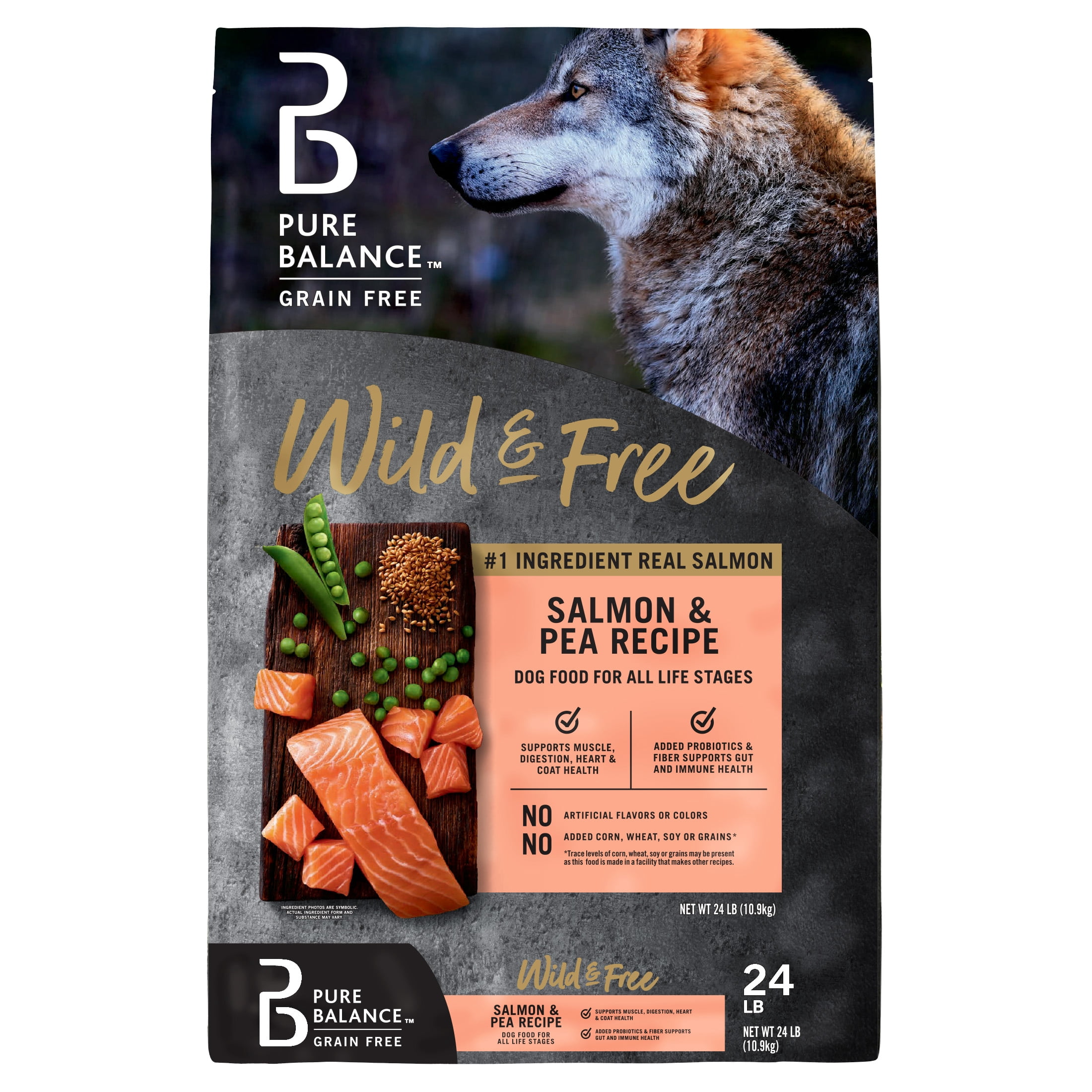 Pure-Balance-Wild-Free-Salmon-Pea-Recipe-Dry-Dog-Food-Grain-Free-24-lbs_da81a06a-f14f-49e5-a3a6-2716ebfa398c.5c7c312247a0b27b456059c7bb5a6ba9.jpeg Pure Balance Wild & Free Grain-Free Salmon & Pea Recipe Dry Dog Food, 24 lbs - Image 1