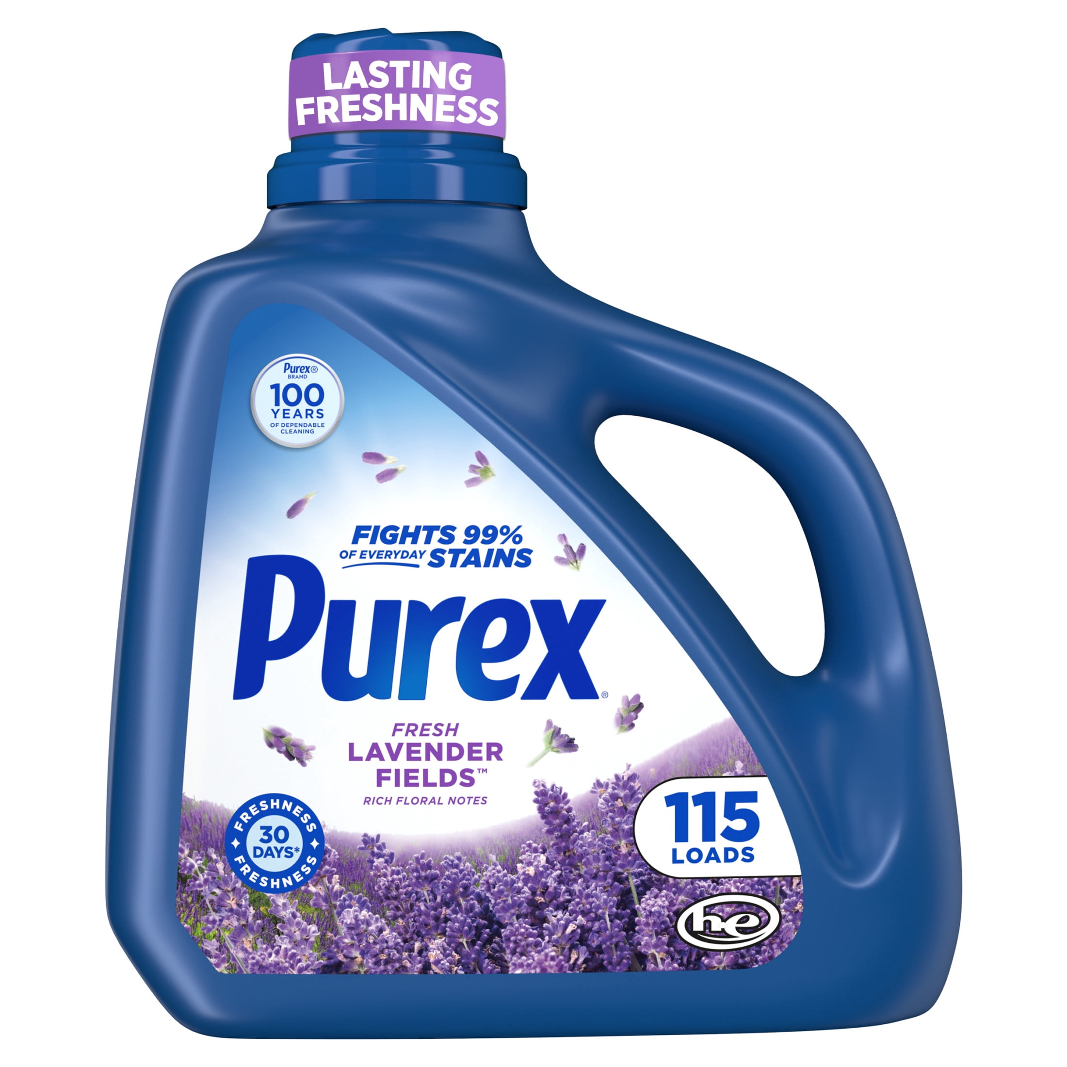 Purex-Fresh-Lavender-Blossom-115-Loads-Liquid-Laundry-Detergent-with-Crystals-Fragrance-150-fl-oz_7a1c60a8-01f9-40c2-ad42-edfdd9d808be.774785a96ecfcf03b3c1b39365c93332.jpeg Purex Fresh Lavender Fields Liquid Detergent, 150 fl oz, 115 loads - Image 1