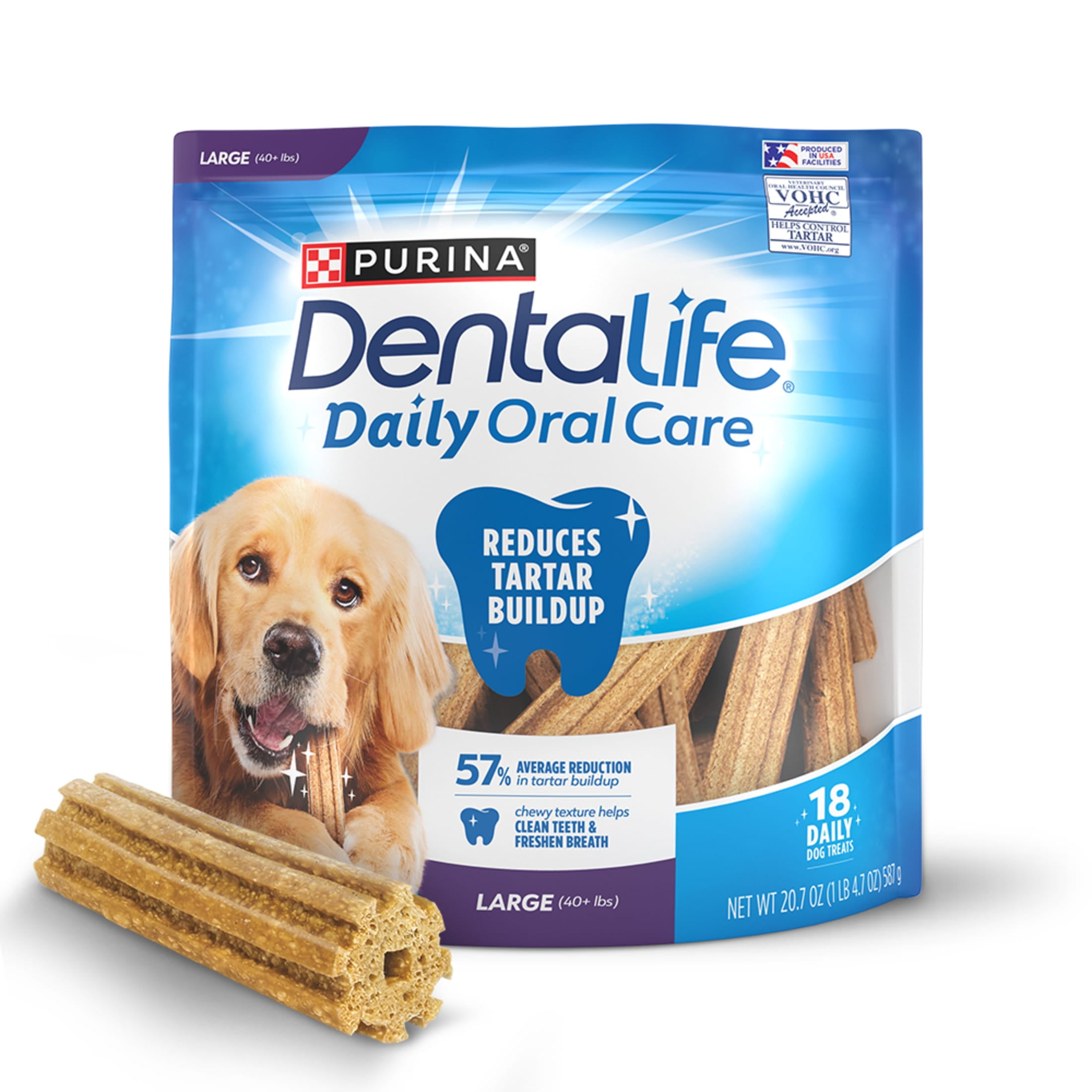 Purina-DentaLife-Daily-Oral-Care-Large-Dog-Dental-Treats-with-Chicken-20-7-oz-Pouch-18-Count_fb8e0414-751e-4e69-8b54-9c4a79452ed0.63ff25928e6f7aebb1c4dedbfbf5f808.jpeg Purina DentaLife Daily Oral Care Large Dog Dental Treats with Chicken, 20.7 oz Pouch (18 Count) - Image 1