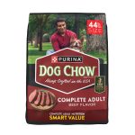 Purina Dog Chow Complete Adult Dry Dog Food for Adult Dogs, Kibble Beef Flavor, 44 lb Bag