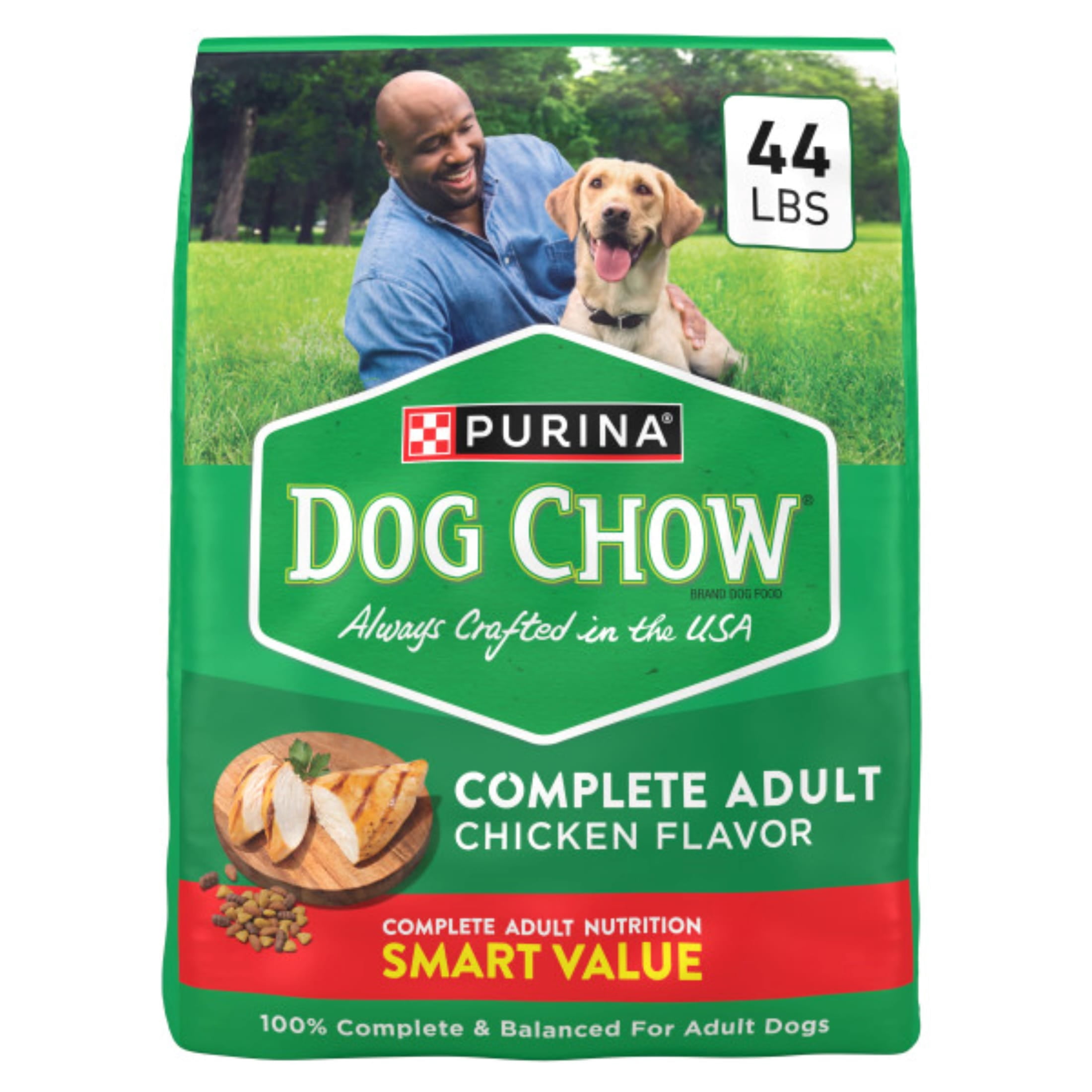 Purina-Dog-Chow-Complete-Dry-Dog-Food-for-Adult-Dogs-High-Protein-Real-Chicken-44-lb-Bag_fa60a08c-2d0f-4abe-894c-d7c173cf11db.536af1e18f58847c72277fd54fcc0700.jpeg Purina Dog Chow Complete, Dry Dog Food for Adult Dogs High Protein, Real Chicken, 44 lb Bag - Image 1