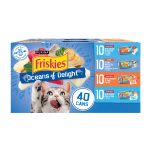Purina Friskies Oceans of Delight Prime Filets & Flaked Wet Cat Food Variety Pack, 5.5 oz Cans (40 Pack)