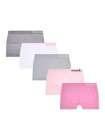 Reebok Girls Seamless Underwear Boyshort Panties, 5-Pack, Size S-XL