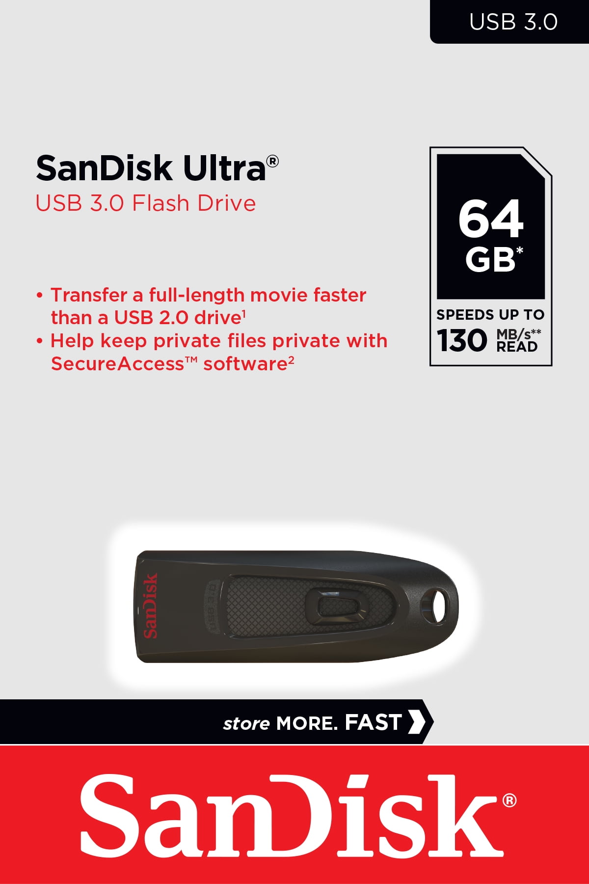 SanDisk-64GB-Ultra-USB-3-0-Flash-Drive-130MB-s-SDCZ48-064G-AW46_1a747ccc-fe0e-48dc-b6bb-3f9c62b4a9aa.1245f29f4aeb022557f8334899d44c8e.jpeg SanDisk 64GB Ultra USB 3.0 Flash Drive - 130MB/s - SDCZ48-064G-AW46 - Image 1