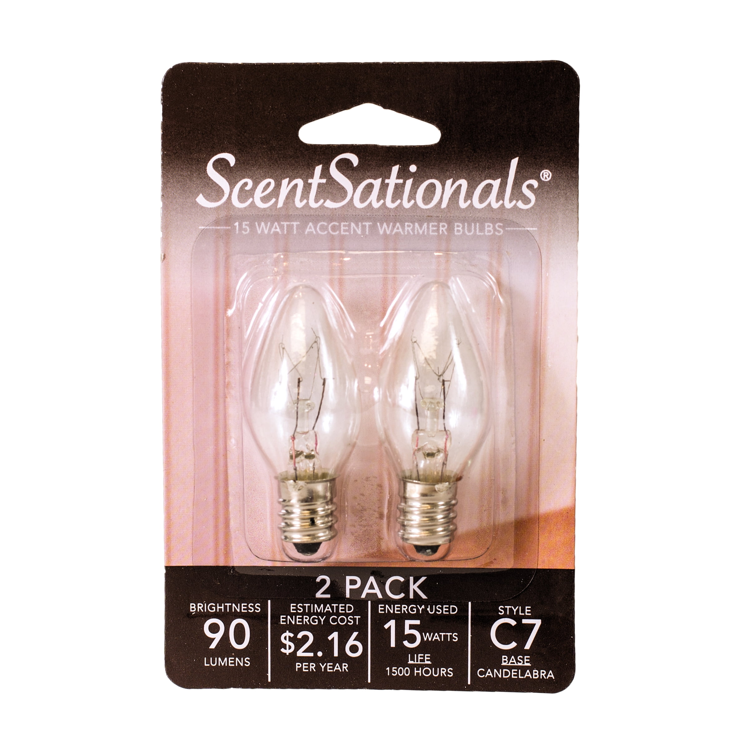 ScentSationals-15-Watt-Replacement-Wax-Warmer-Clear-Light-Bulbs-2-Pack_24d78744-4631-4b17-a987-7fa454a1de30_2.4929339601633569e6171edb62221d74.jpeg ScentSationals 15 Watt Clear Light Bulbs for Wax Warmers, 2 Pack - Image 1