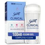 Secret Clinical Antiperspirant Deodorant for Women, Clear Gel, Completely Clean, 2.6 oz