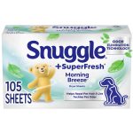 Snuggle SuperFresh Morning Breeze, Dryer Sheets, 105 Count