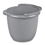 Sterilite 10 Qt. Plastic Spout Pail Bucket with Handle, Mop Bucket for Cleaning, Car Wash & Mopping, Titanium Gray