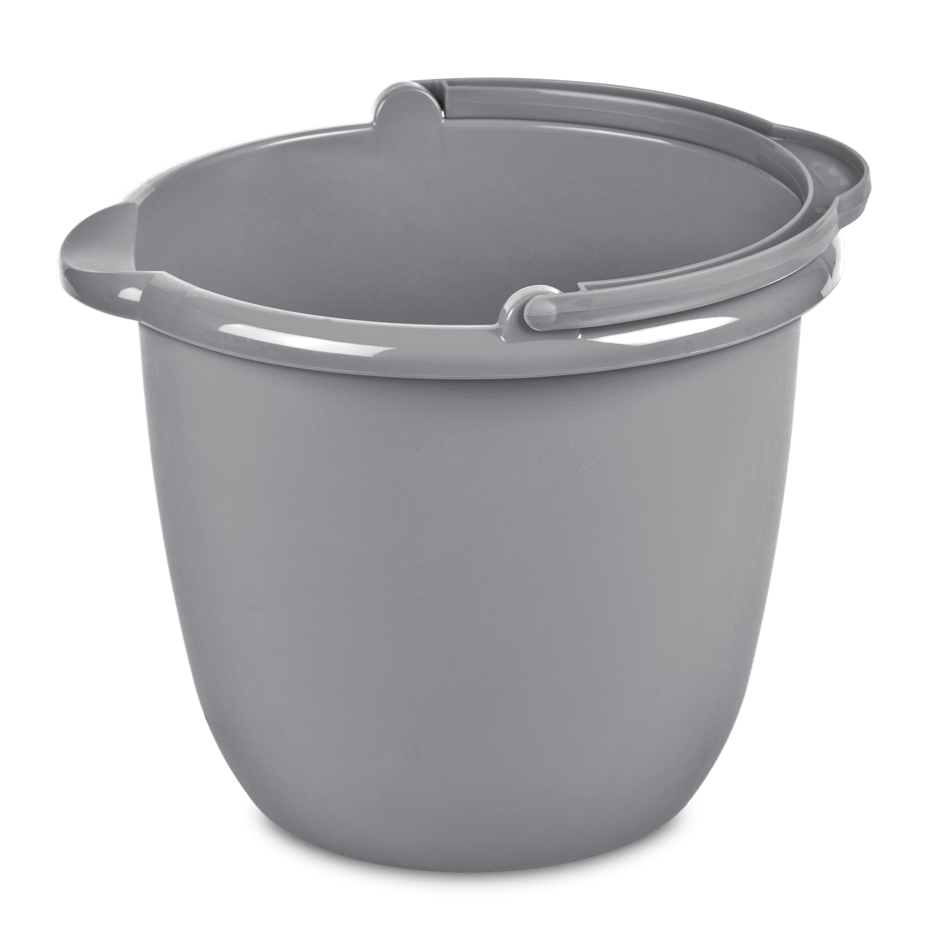 Sterilite-10-Qt-Spout-Pail-Classic-Titanium_88e328c5-a159-4cba-9b62-bd435fe18984_1.cf0cfff316d73a881437e24ef4bb7545.jpeg Sterilite 10 Qt. Plastic Spout Pail Bucket with Handle, Mop Bucket for Cleaning, Car Wash & Mopping, Titanium Gray - Image 1