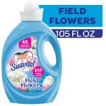 Suavitel Fabric Conditioner, Liquid Fabric Softener, 45 Days of Freshness, Field Flowers Scent, 105 fl oz