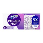 Swiffer Power Mop Pad Refills, Unscented, 5 Count