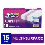 Swiffer Wet Jet Mop Cleaning Pads Refill, Floor Cleaner, 15 Count