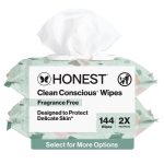 The Honest Company Plant Based Baby Wipes Fragrance Free 144 Count