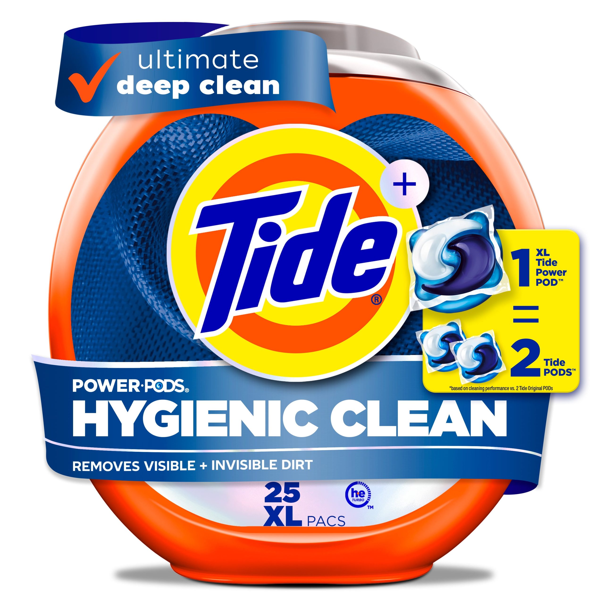 Tide-Hygienic-Clean-Power-PODS-Laundry-Detergent-Pacs-Original-Scent-25-Count_0ae72509-f3c9-402b-8c2d-d117fb632147.78a820b31ce120ea78a2601cb5fe04d4.jpeg Tide Hygienic Clean Power PODS® Laundry Detergent Pacs, Heavy 10x Duty, Original Scent, 25 Count - Image 1