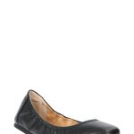 Time and Tru Women's Scrunch Ballet Flats, Wide Width Available