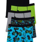 Wonder Nation Boys Cotton Boxer Brief Underwear, 5-Pack, Sizes S-XL