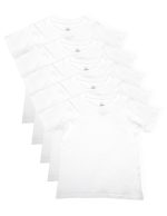 Wonder Nation Boys Cotton Crewneck Undershirt, 5-Pack, Sizes 6-18 & Husky