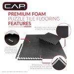 CAP High Density Interlocking Puzzle Mat Set - 22.3" x 22.3" 6 Pieces - Image 4