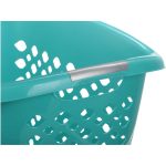 Home Logic 1.8 Bushel Hip Grip Plastic Laundry Basket, Teal, Adult - Image 4