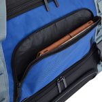 Protege 36-inch Jumbo Drop-Bottom Rolling Travel Duffel Bag with Telescopic Handle, Blue - Image 3