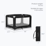 Dream On Me Zodiak Lightweight Foldable Portable Play Yard with Carry Bag, Black - Image 3