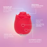 Lovehoney Mon Ami Pleasure Air Suction Vibrating Rose, Red - Image 3