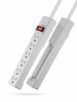 Hyper Tough 6-Outlet Indoor Power Strip with 8 ft Extension Cord, ETL Certified, White - Image 5