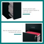Space Solutions 18" Deep 2 Drawer Letter Width Vertical File Cabinet, Black - Image 6
