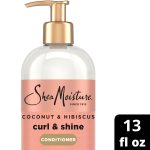 SheaMoisture Curl & Shine Conditioner for Thick, Curly Hair Coconut & Hibiscus, To Moisturize & Soften, ,13 Fl oz - Image 2