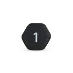 CAP Barbell, 1lb Black Neoprene Dumbbell, Pair - Image 2