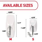 Command Small Wire Toggle Hooks, White, Damage Free Organizing, 22 Hooks and 24 Strips - Image 2