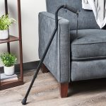 Equate Mobility Aluminum Offset Handle Cane with Foam Handle, Adjustable Height, Black - Image 2