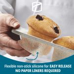 Trudeau Silicone 12ct Muffin & Cupcake Pan – Perfect for Bites, Small Pies, Egg Bites, Rice Krispies Treats, Cheesecake Cups & More - Image 2