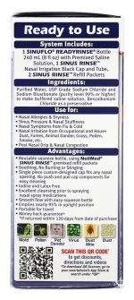 NeilMed SinuFlo Ready Rinse Premixed Nasal Wash Solution, 8 oz, 1 Piece - Image 4