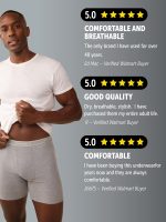 Hanes Men's Black/Grey Boxer Briefs, 3 Pack - Image 5