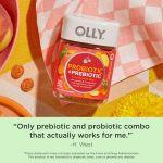 OLLY Probiotic + Prebiotic Fiber Gummy, Digestive + Gut Health Supplement for Adults, Peach, 30 Count - Image 7