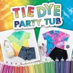 Create Basics Tie Dye Party Tub with 18 Pre-Filled Bottles, Dye Refill Packs and Accessories - Image 5