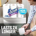 Scott 1000 1-Ply Toilet Paper, 4 Rolls, 1,000 Sheets per Roll - Image 2