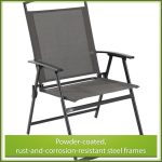 Mainstays Albany Lane 6-Piece Steel Outdoor Patio Dining Set with Umbrella, Gray - Image 4