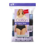 Hanes Women's Cotton Brief Underwear, Moisture-Wicking, 6-Pack Assorted 6 - Image 2