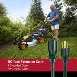 Hyper Tough Outdoor Extension Cord, 100 ft, 16 AWG/16/3, 3-Prong, Single Outlet, Green, 125V 10A - Image 7