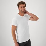 Hanes Men's White Crew T-Shirt Undershirts, 3 Pack - Image 4