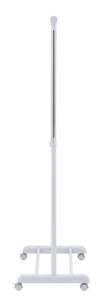 Mainstays Adjustable Metal Rolling Garment Rack, Chrome & White - Image 6
