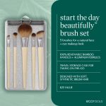 EcoTools Start the Day Beautifully Makeup Brush Kit with Storage Tray, 6 Piece Set - Image 2