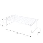 Mainstays Metal Wire Stacking Shelf Organizer for Kitchen Cabinet and Pantry Storage, 22" x 10" x 7", White - Image 5