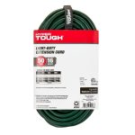 Hyper Tough 50 Ft 16AWG 3-Prong Green Single Outlet Outdoor Extension Cord, 13 Amps - Image 2
